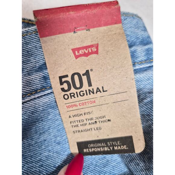 LEVI'S 501 Silver Shine Button Fly 31 x 30 - Picture 2 of 9